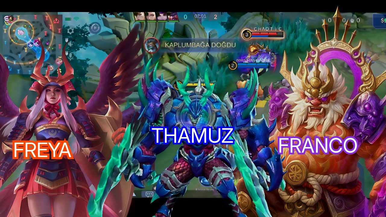 ÇEKİCİ FRANCO GELDİ :) MOBİLE LEGENDS FREYA-FRANCO-THAMUZ