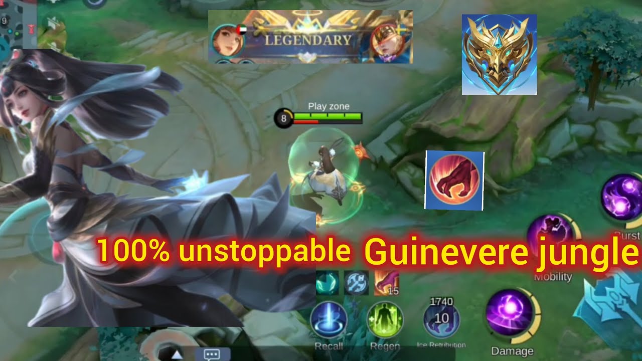 Solo Guinevere jungle carry to mythical immortal|One shot build