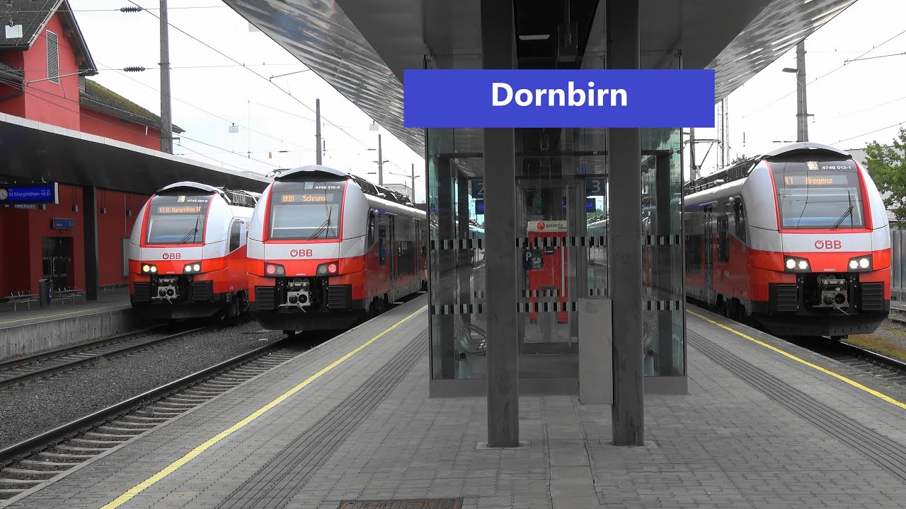 Dornbirn: Railjet➡️Bregenz, Railjet➡️Frankfurt am Main, Güterzüge, RH1063, VMOBIL RH4748