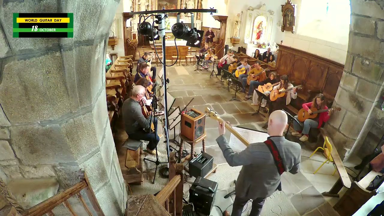 Marche pour la paix  (D.Aribert)  World Guitar Day 18 10 2025 La Rochelle Normande