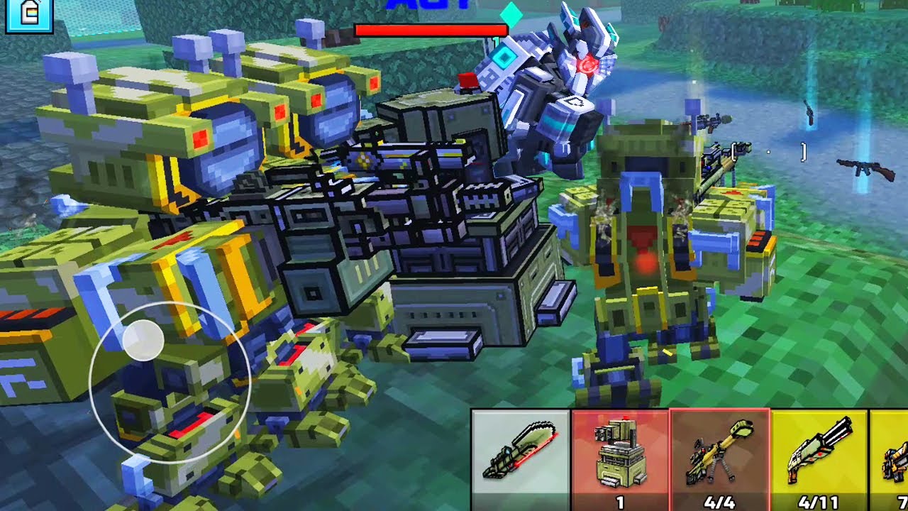 Pixel Gun 3D - ROBOT TEAM in Battle Royale (with subscribers)