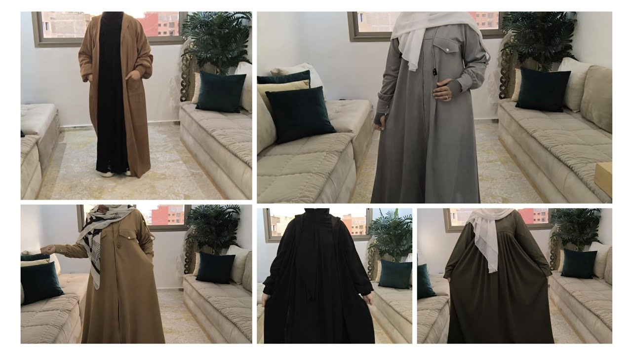 عباءات شتوية دافئة☂️بتصميم أنيق مع تنسيقات الفولار الماليزي 🧕+les vestes 