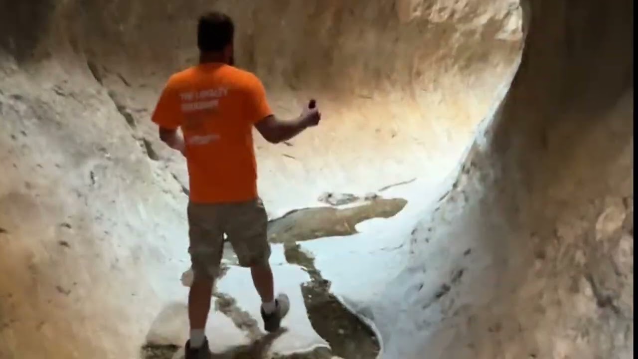 Would you go down the sketchy ladders in the cave???