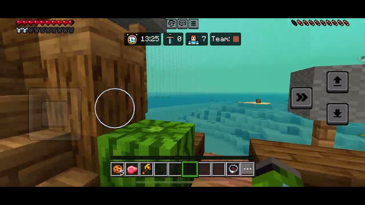 Me playing Minecraft survival games on the Lifeboat server
