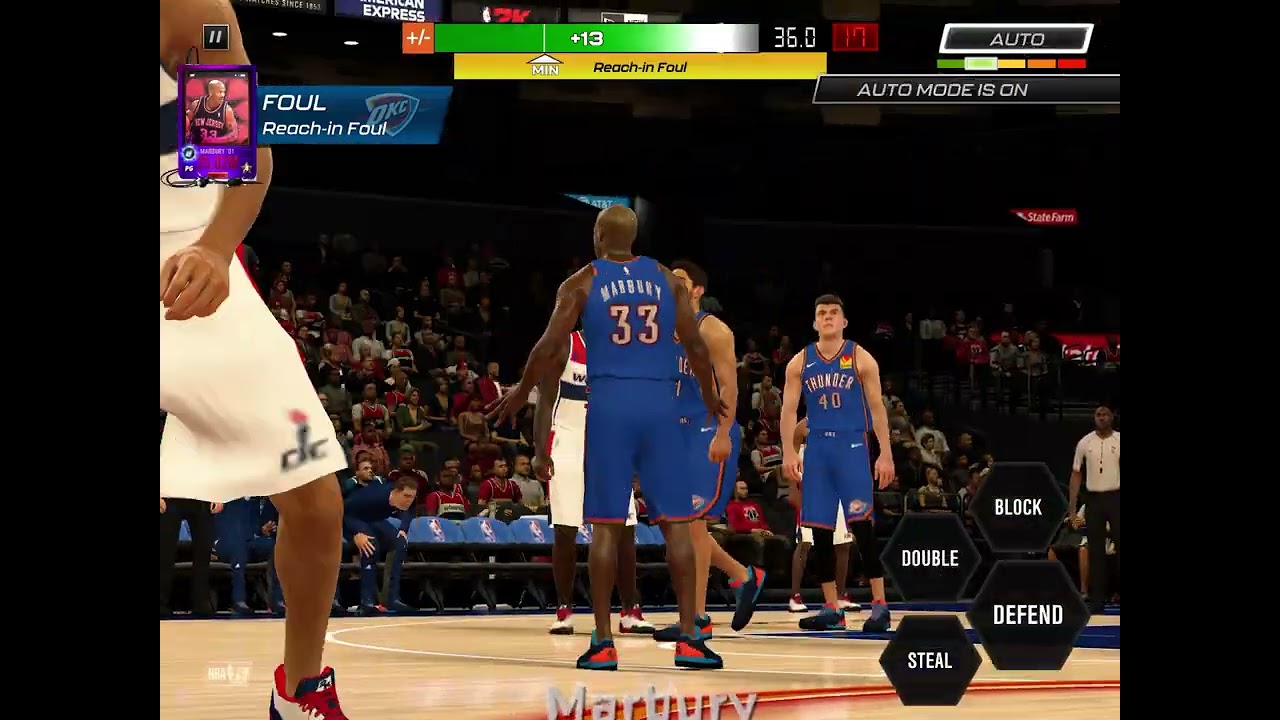 OKC @ Wizards (Hot Spots)