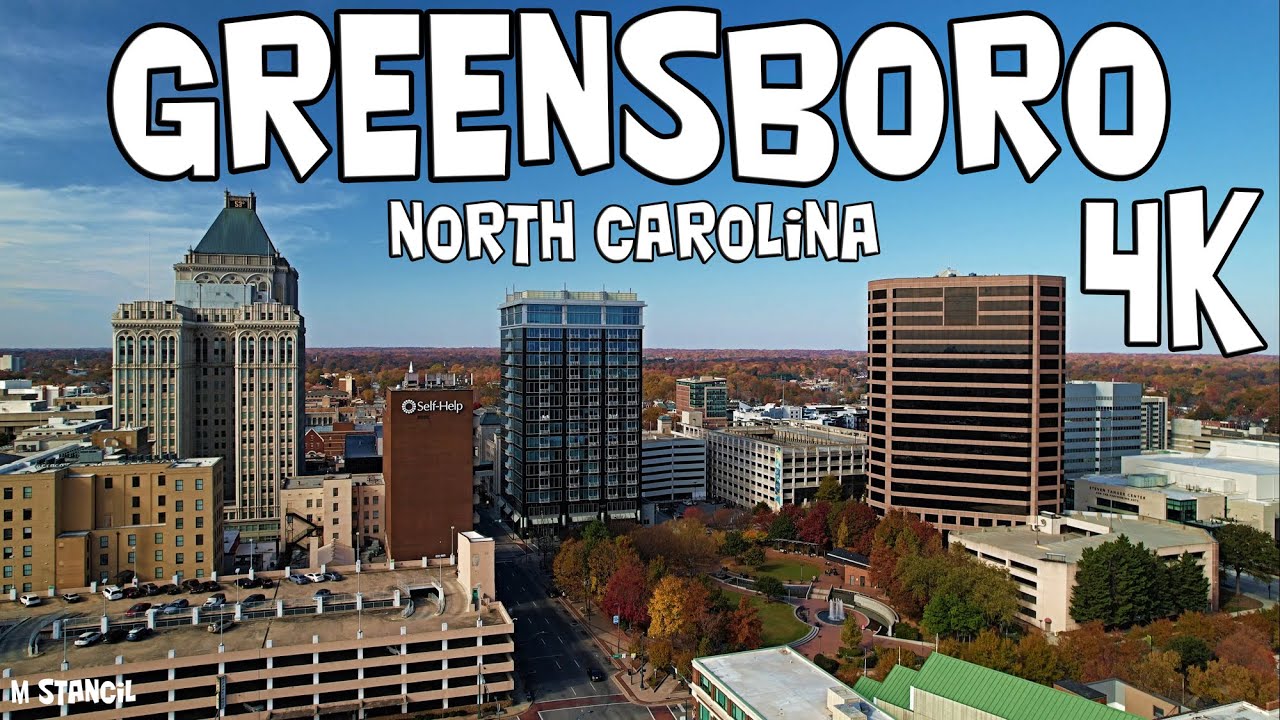 Greensboro NC 4K /North Carolina's 3rd Largest City/Beautiful Fall Colors (DJI Mavic Air 2S Footage)