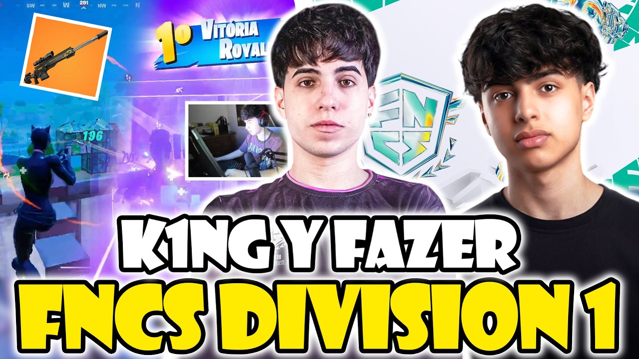 K1NG Y FAZER DESTROZAN LA FNCS DIVISION 1 (DIA 1)🏆K1NG JUEGA CON EL SNIPER Y PEGA TODO