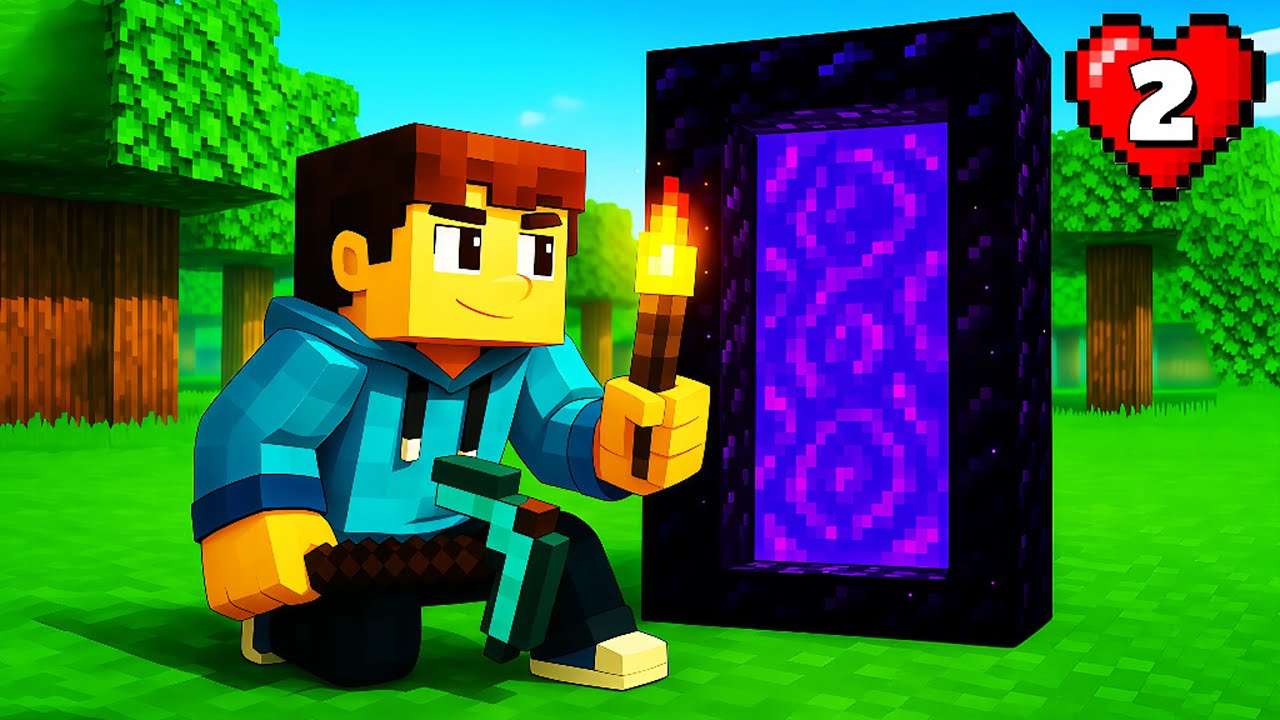ماين كرافت : تجهيز موارد بوابة النذر 🔥😱 + صنع البوابة لأول مرة! 😍 Minecraft Bedrock Multiplayer #2