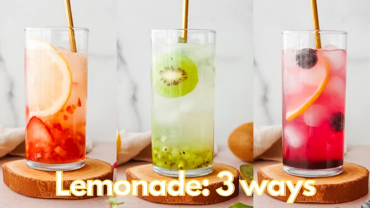 Refreshing Lemonade Recipe 3 ways!