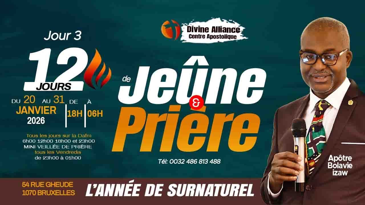 12 Jours de Jeûne et prière Jour 2 Session du Minuit du 22 Janvier 2026 // BOLAVIE IZAW APÔTRE