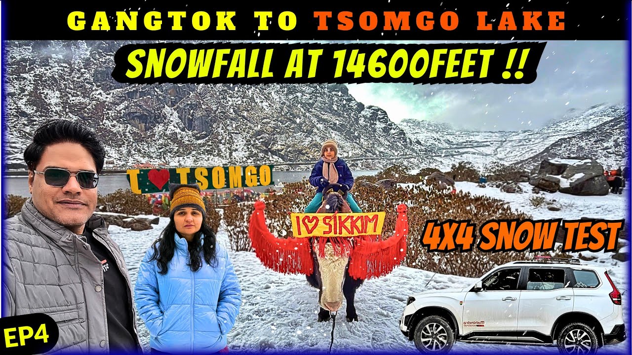 Snowfall Magic at Tsomgo Lake! Gangtok to 14,600ft with Family| Sikkim Road Trip #travelvlog #sikkim