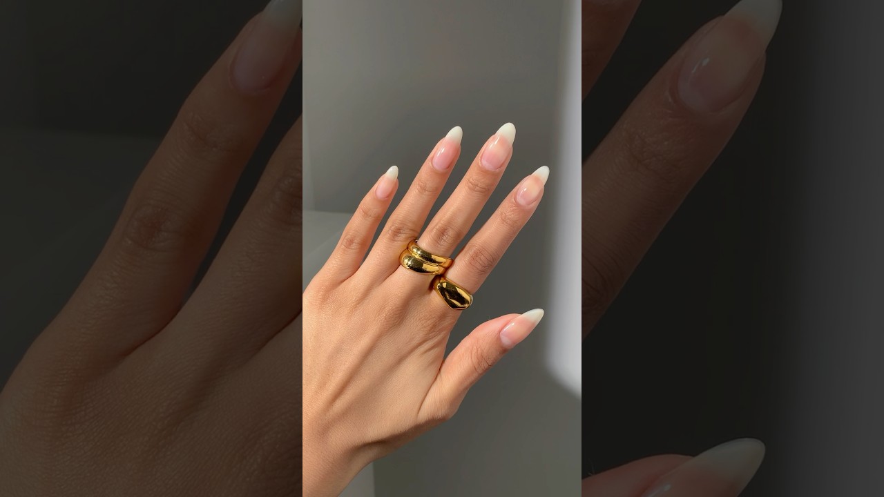How to create almond nail extensions with builder gel 🤍