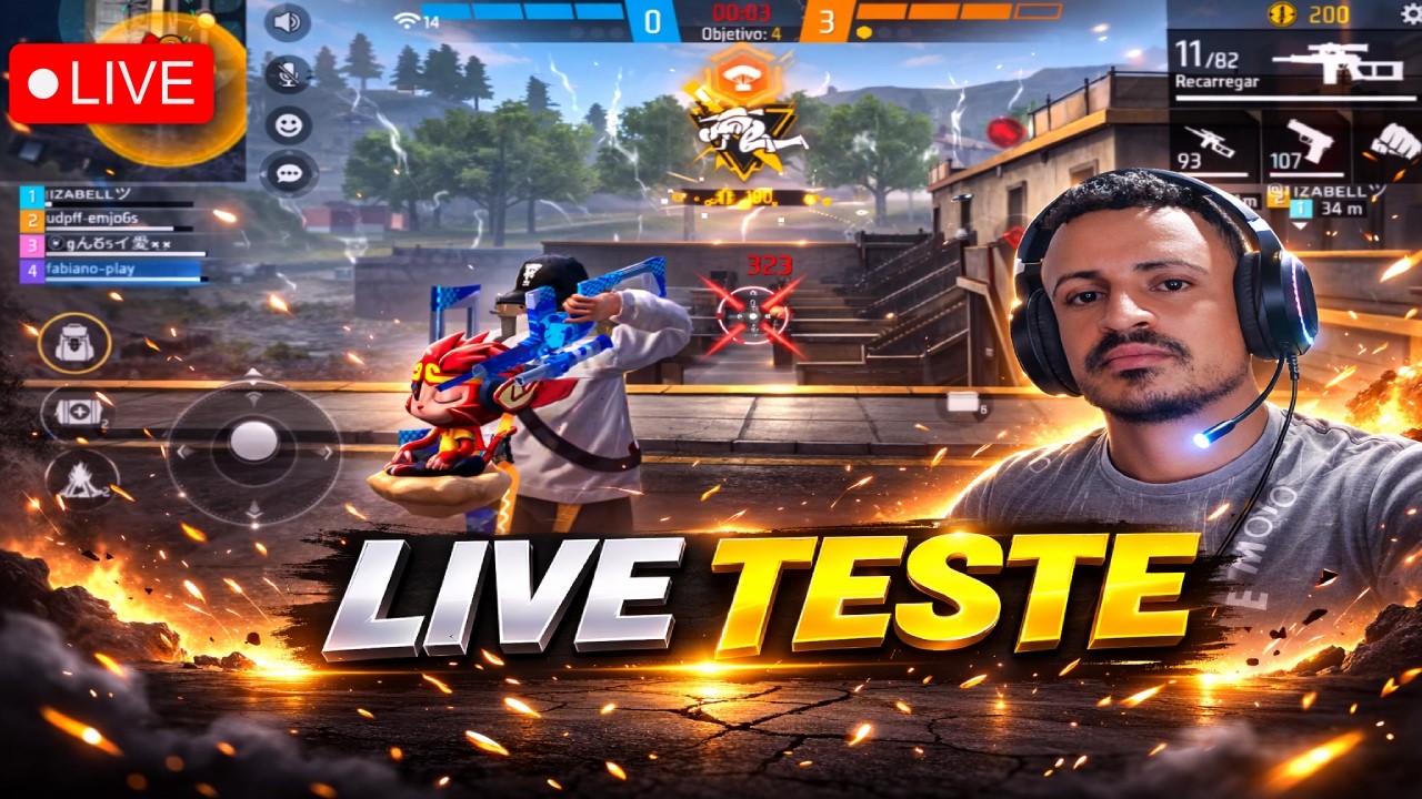 LIVE TESTE 🔥 FREE FIRE 🔥