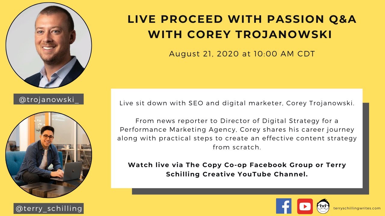 Proceed with Passion: Corey Trojanowski and Terry Schilling on How To Get Your Content Ranked
