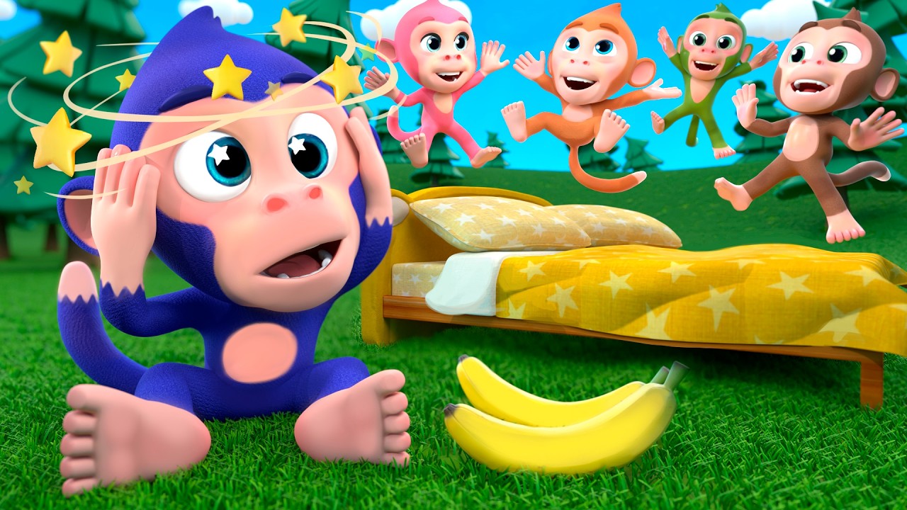Five Little Monkeys Jumping on the Bed – Laugh, Jump & Sing! | Lalafun Nursery Rhymes & Kids Songs