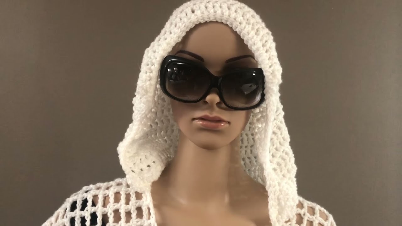 💃🏿New Crochet Hooded Dress/Cover Up/Tunic Wearable💃🏿
