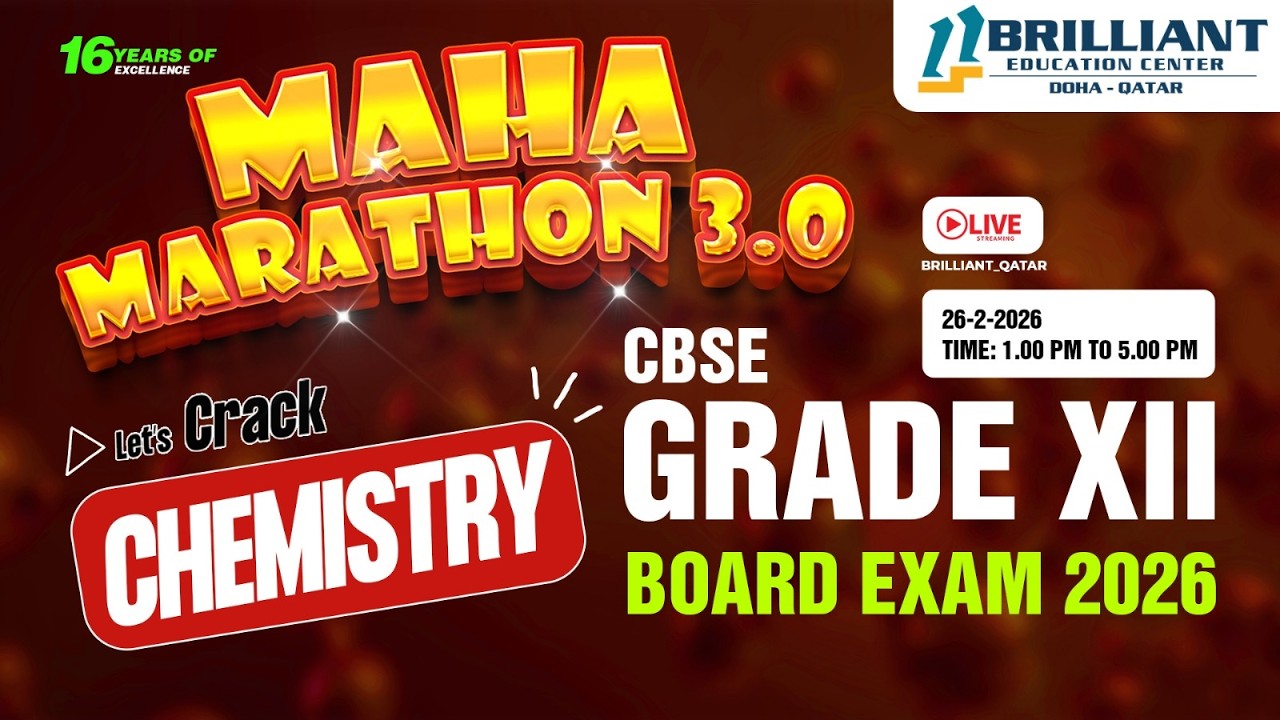CBSE 12 Board Exam 2026 | Chemistry Countdown: Join Our Maha Marathon & Boost Your Board Exam Prep