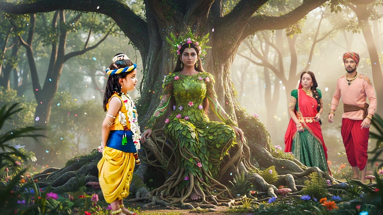 जब मैया और बाबा ने नन्हे कान्हा को वनदेवी से बात करते देख लिया | Yashomati Maiya Ke Nandlala