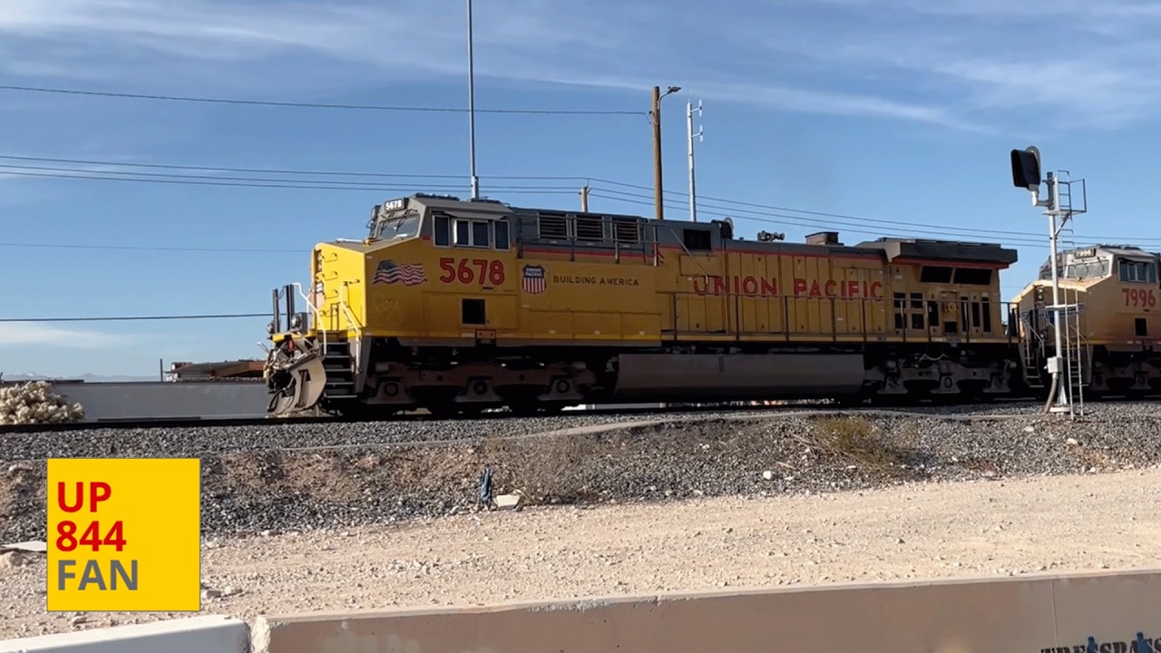 Union Pacific Leaving A Train Yard
