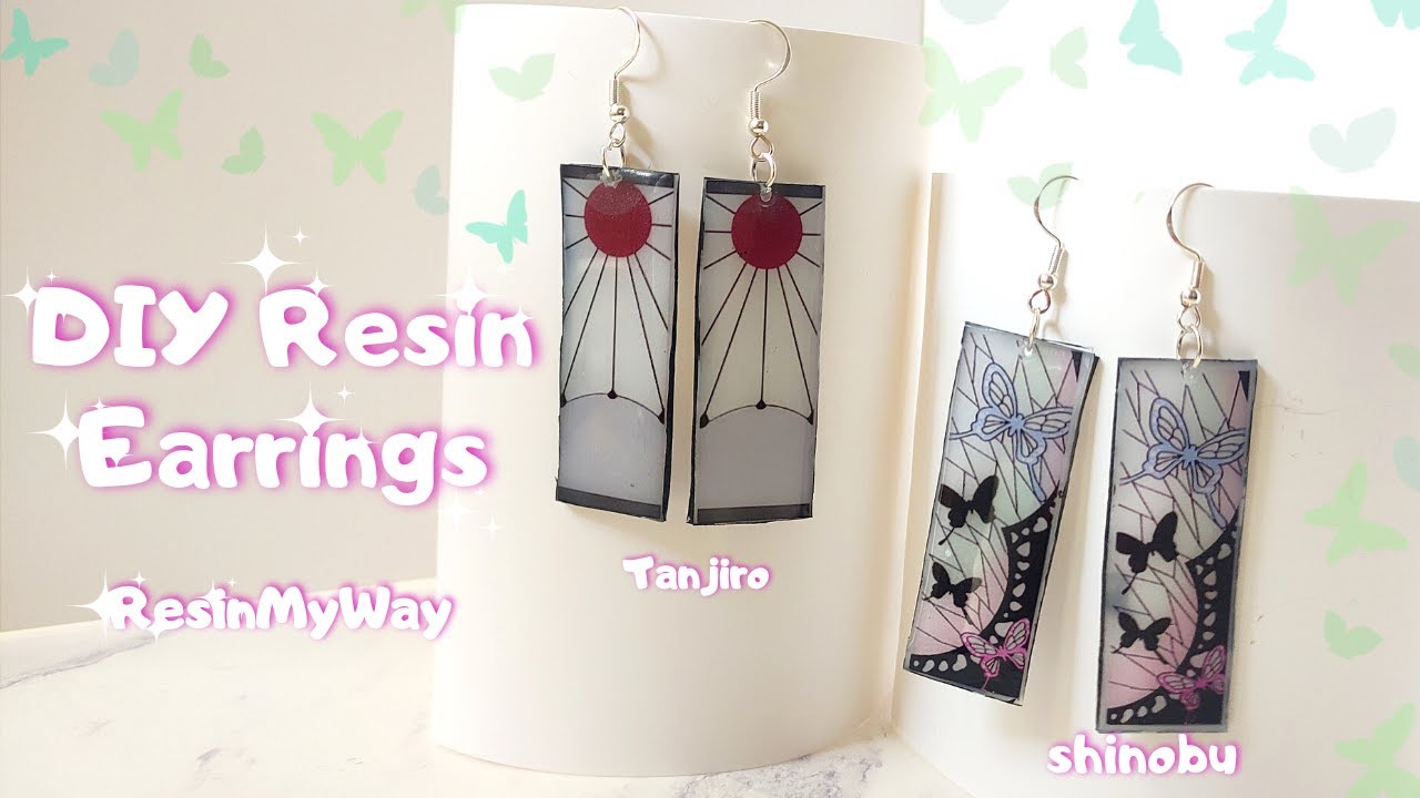 How To Make Demon Slayer Tanjiro Shinobu Earrings | Step by Step Tutorial