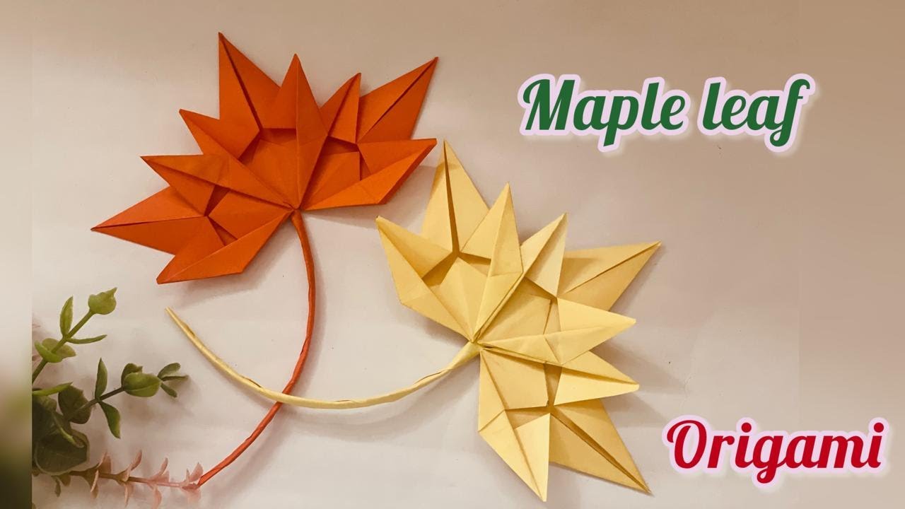 Maple leaf | paper craft | origami | how to make maple leaf using paper