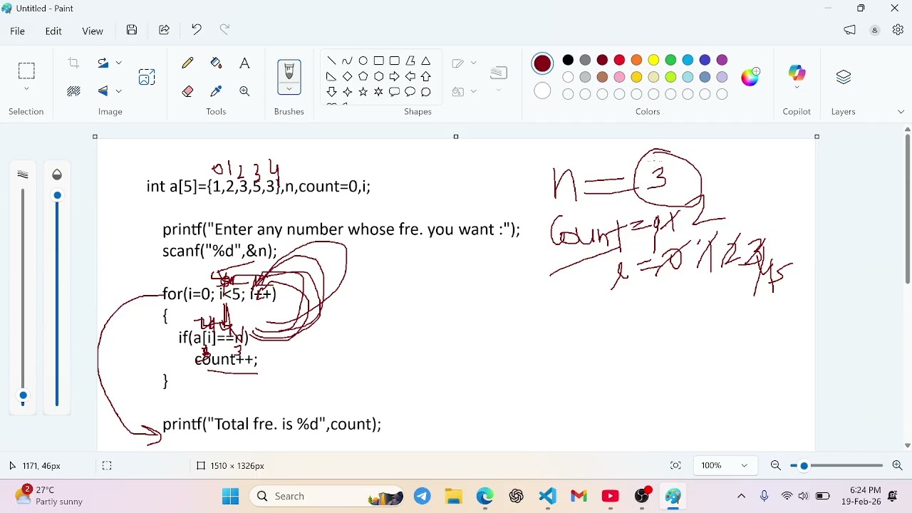 2D Array in C