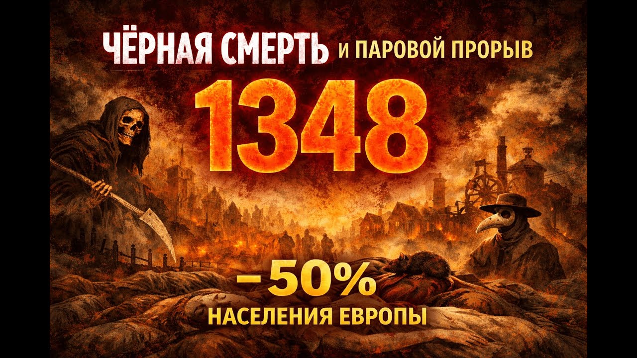 Чёрная смерть и паровой прорыв: 1348 — катастрофа, которая перезапустила цивилизацию.