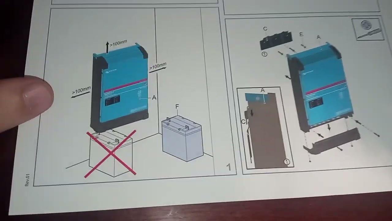 Розпаковка инвертора  Victron Energy PMP482505012 Multiplus II 48V - 5000VA - 70A с магазина NKON