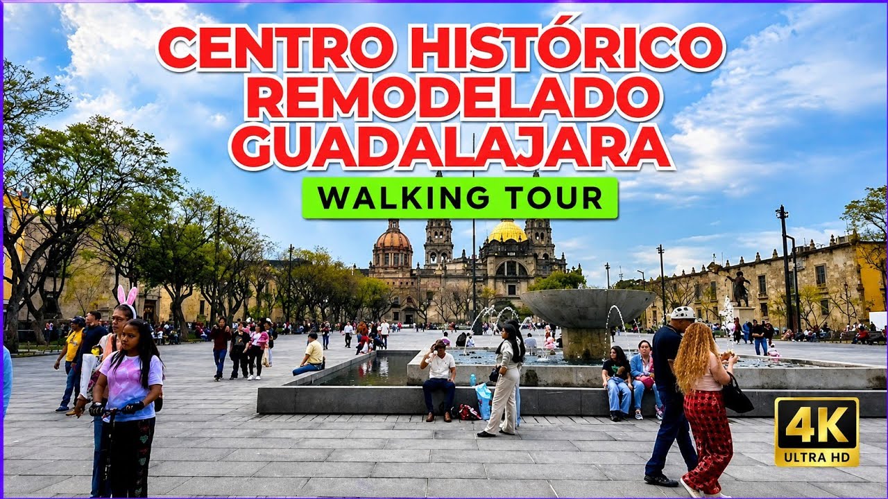  Así Luce Ahora el Centro Histórico de Guadalajara | 4K Walking Tour | México 🇲🇽