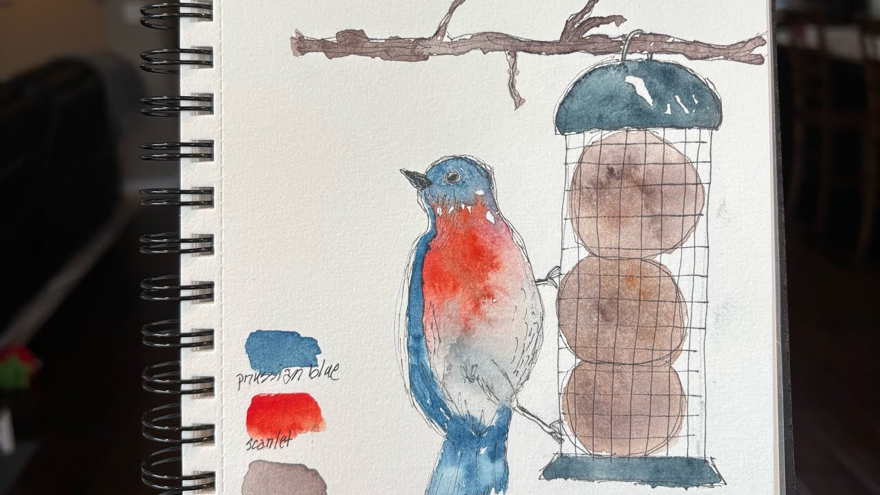 Ink and washseries: step by step following along with @CamillaDamsboArt 