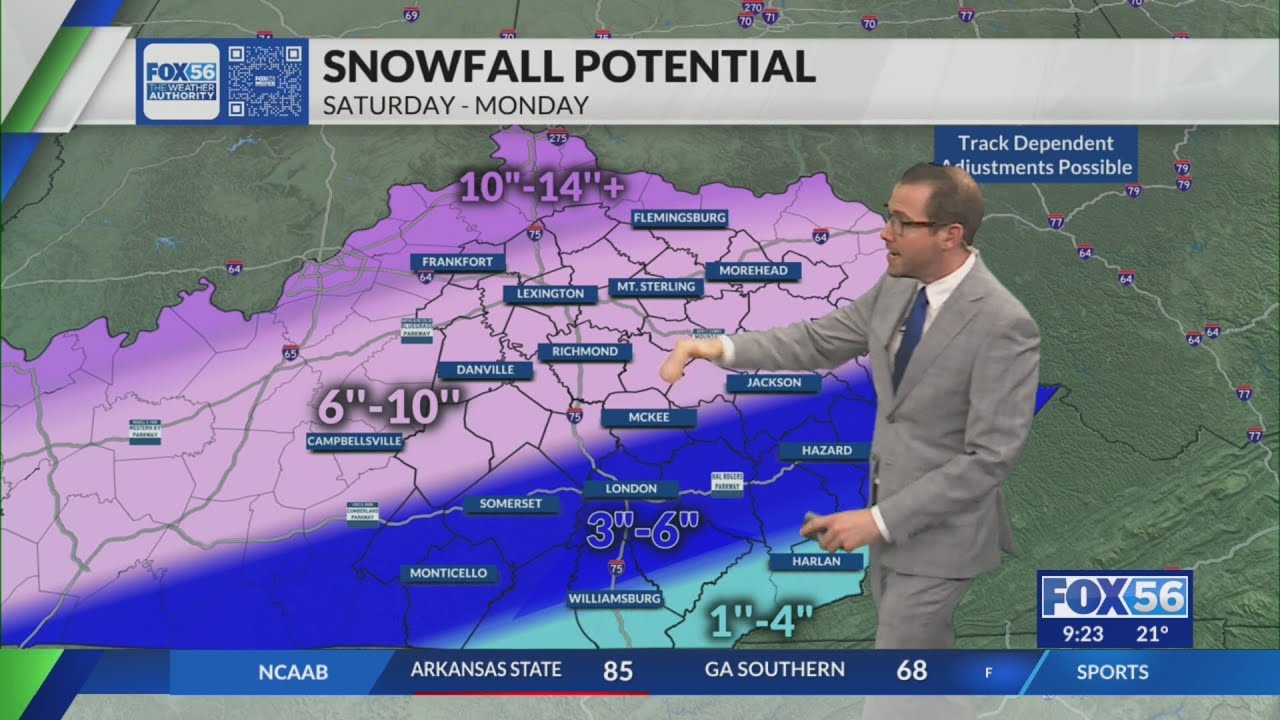 Kentucky weather forecast: 9:15 a.m. 1/23/2026