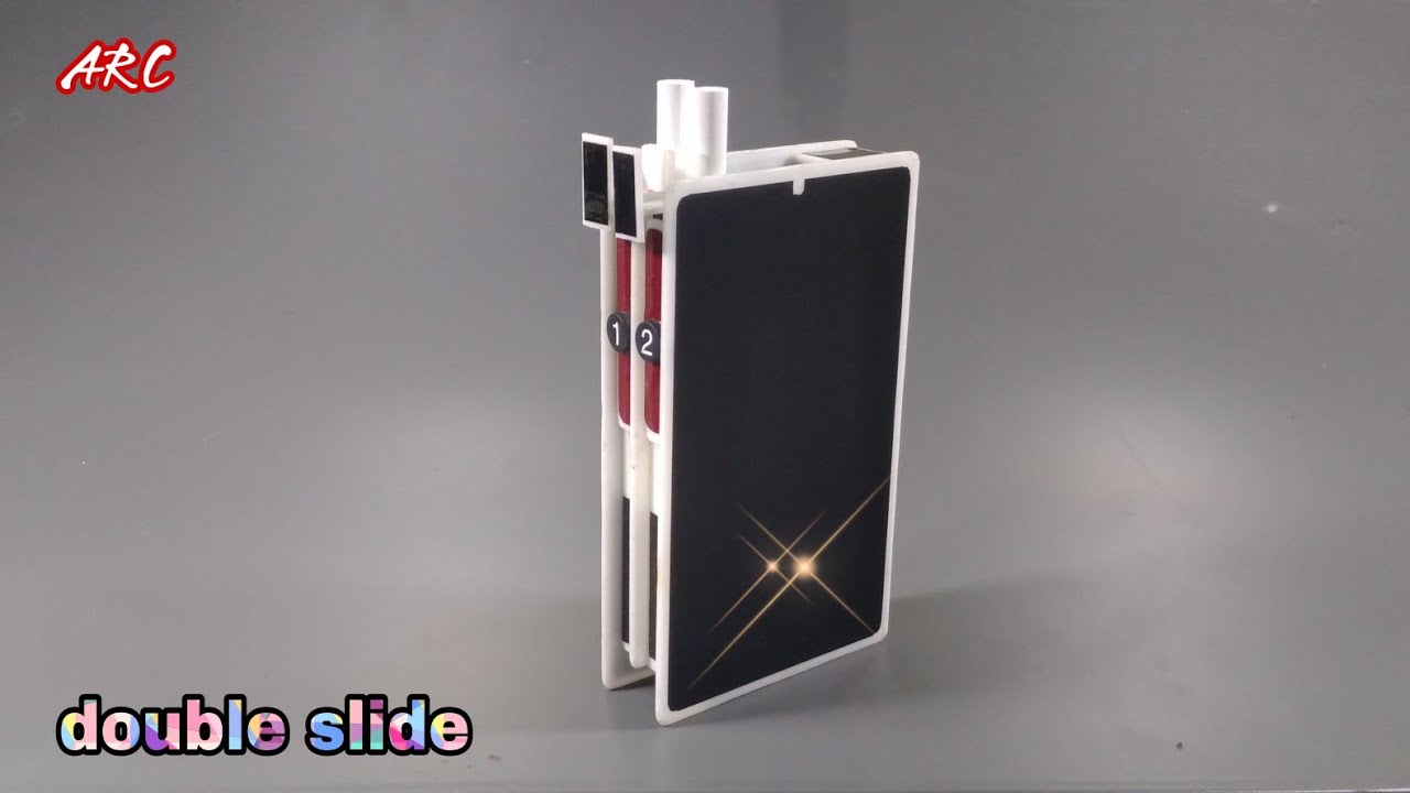 Automatic double slide cigarette box