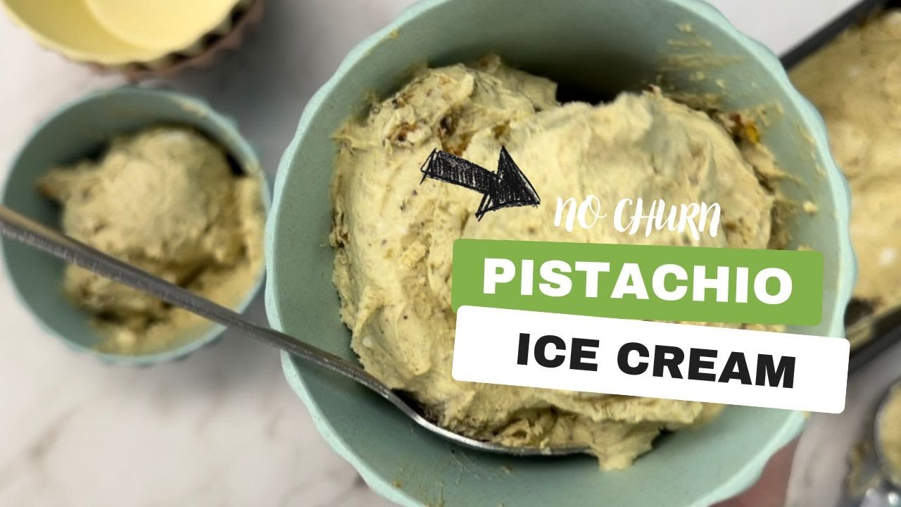 3 Ingredient Pistachio Ice Cream | No Churn | Vegan | No machine