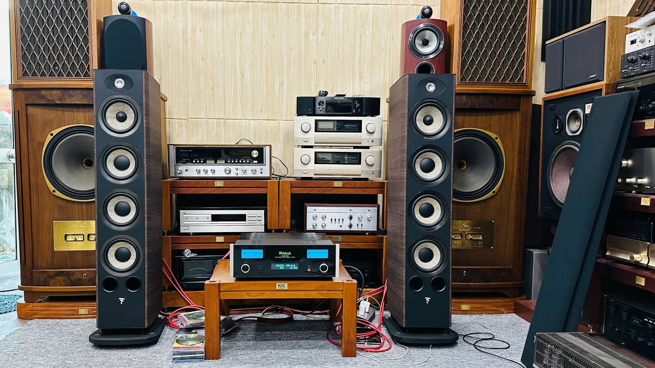 Bộ nghe nhạc Hi-end cao cấp. Loa Focal ARIA 936 + Amply Mcintosh MA-5200 quá hay.