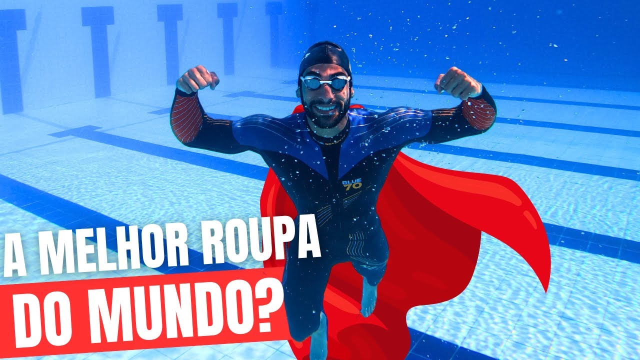 TESTANDO A ROUPA DE BORRACHA WETSUIT HELIX DA BLUESEVENTY NA PISCINA!