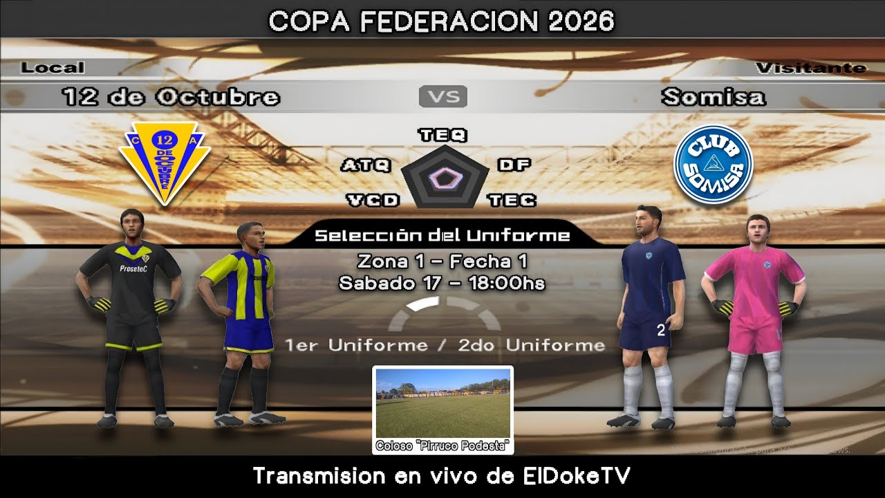 🔴 EN VIVO | 12 de Octubre vs Somisa - Copa Federación Norte 2025.