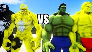 HULK & SUPER HULK TRANSFORMATION VS VENOM & SUPER VENOM TRANSFORMATION EPIC BATTLE!