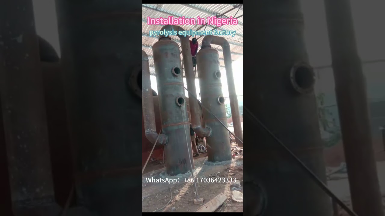 Nigeria waste plastic pyrolysis equipment installation site