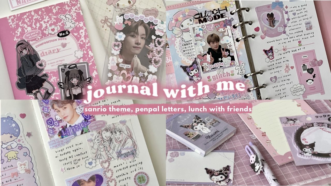 journal with me, sanrio theme penpal letter, lunch with friends 🎧 weekly vlog