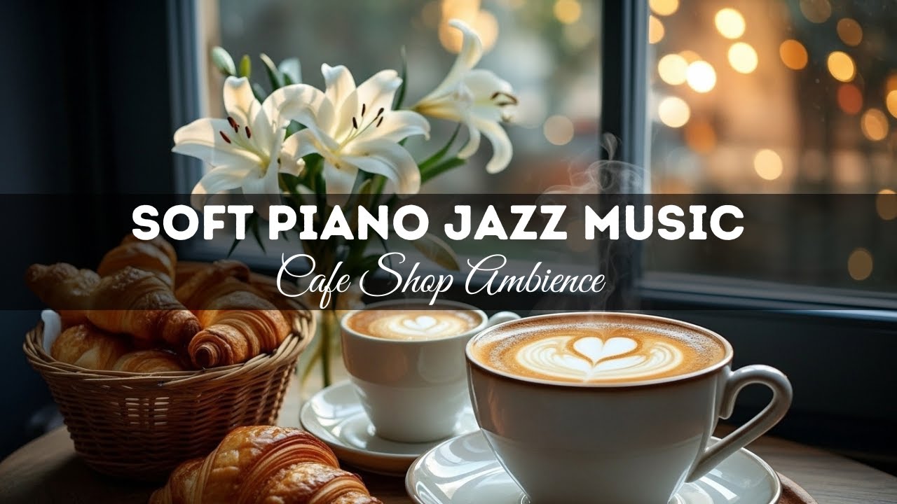 Relaxing Cafe Ambience – Soft Piano Jazz Background Music for Focus