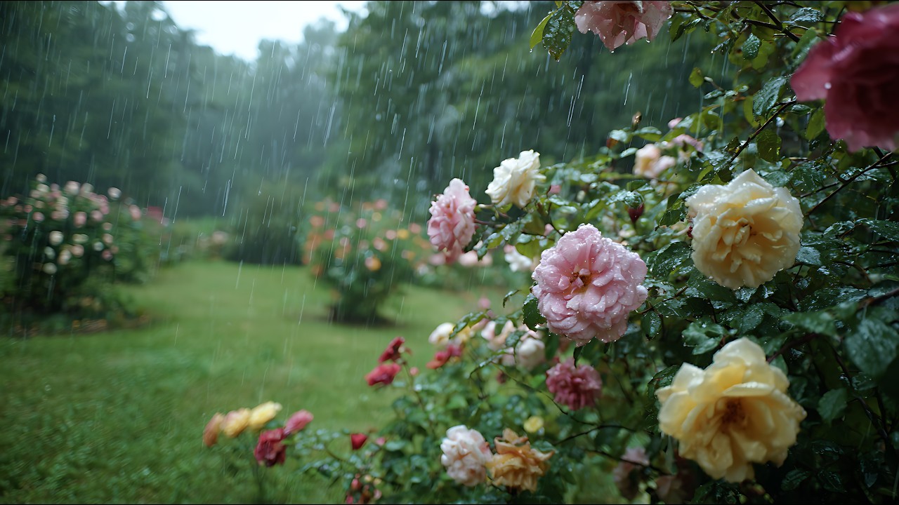 Soft Rain in a Peaceful Garden 🌧️ Relaxing Nature Sounds for Sleep, Study & Calm Mind