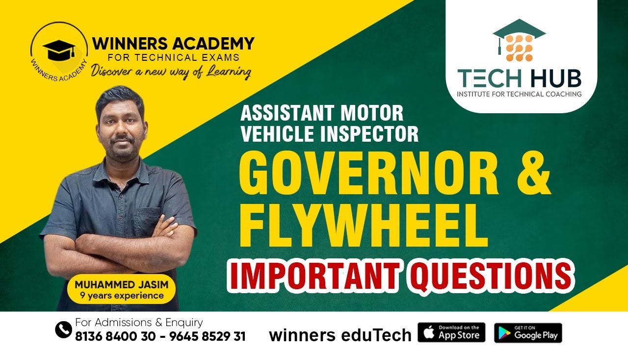 FLYWHEEL & GOVERNOR | IMPORTANT QUESTIONS | AMVI | WI MECH @winnersacademytechnical