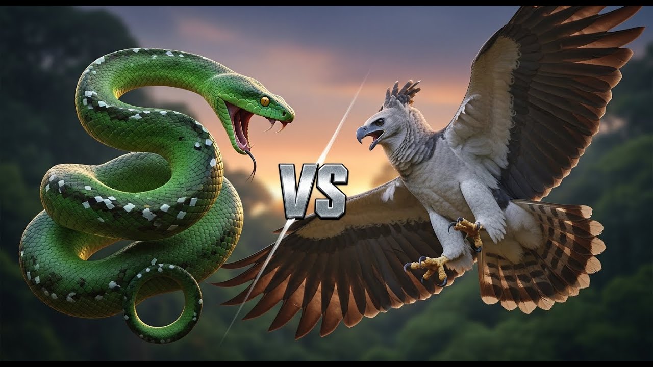 🐍 The Giant Snake vs 🦅 The Giant Eagle – ⚔️ A Battle to Restore Balance