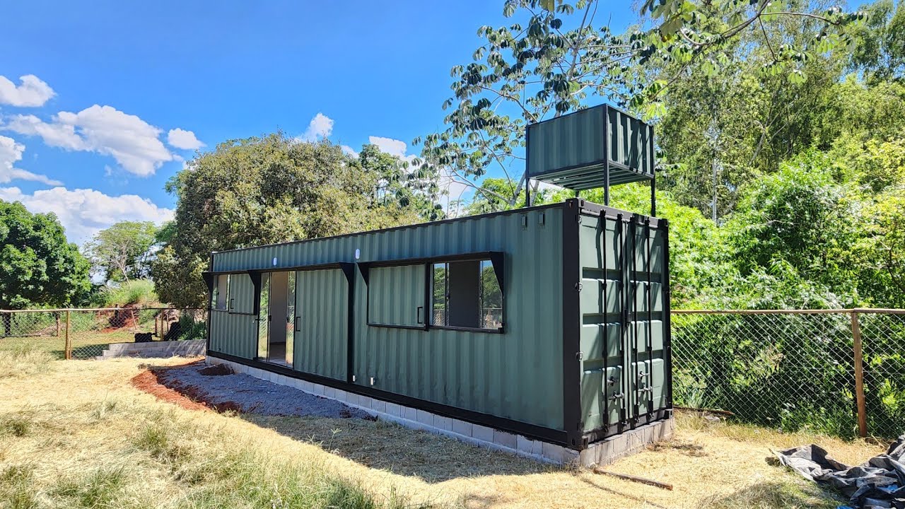 A entrega mais distante do ano! Rosana/SP. Casa Container 30m2 - Azul Containers