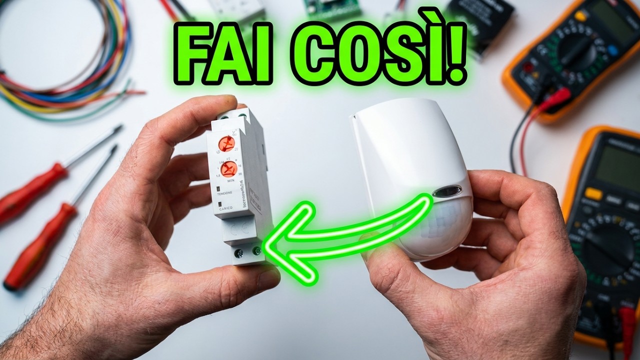 COME ACCENDERE LE LUCI CON TEMPORIZZATORE E SENSORE D' ALLARME