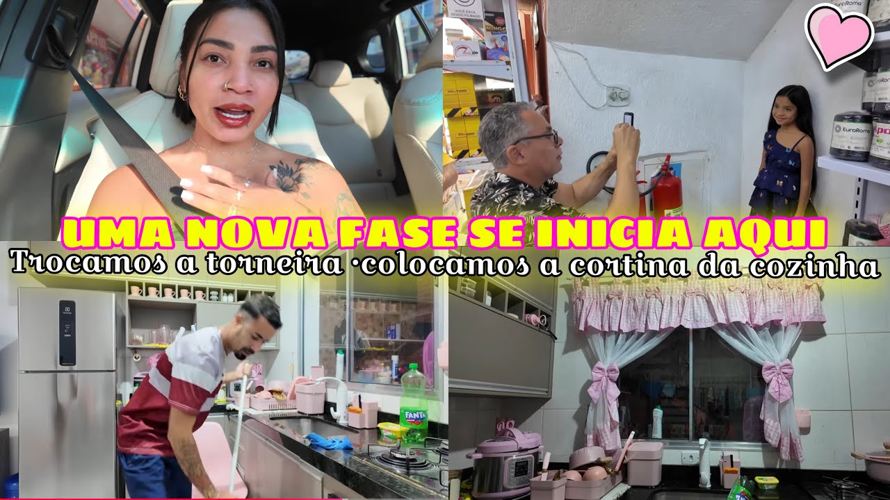 A MHARESSA J&Aacute; VAI COME&Ccedil;AR A ESTUDAR||COMPRINHAS PRO LAR NOVO+COLOCAMOS A CORTINA FOFA e Mais💕🏠