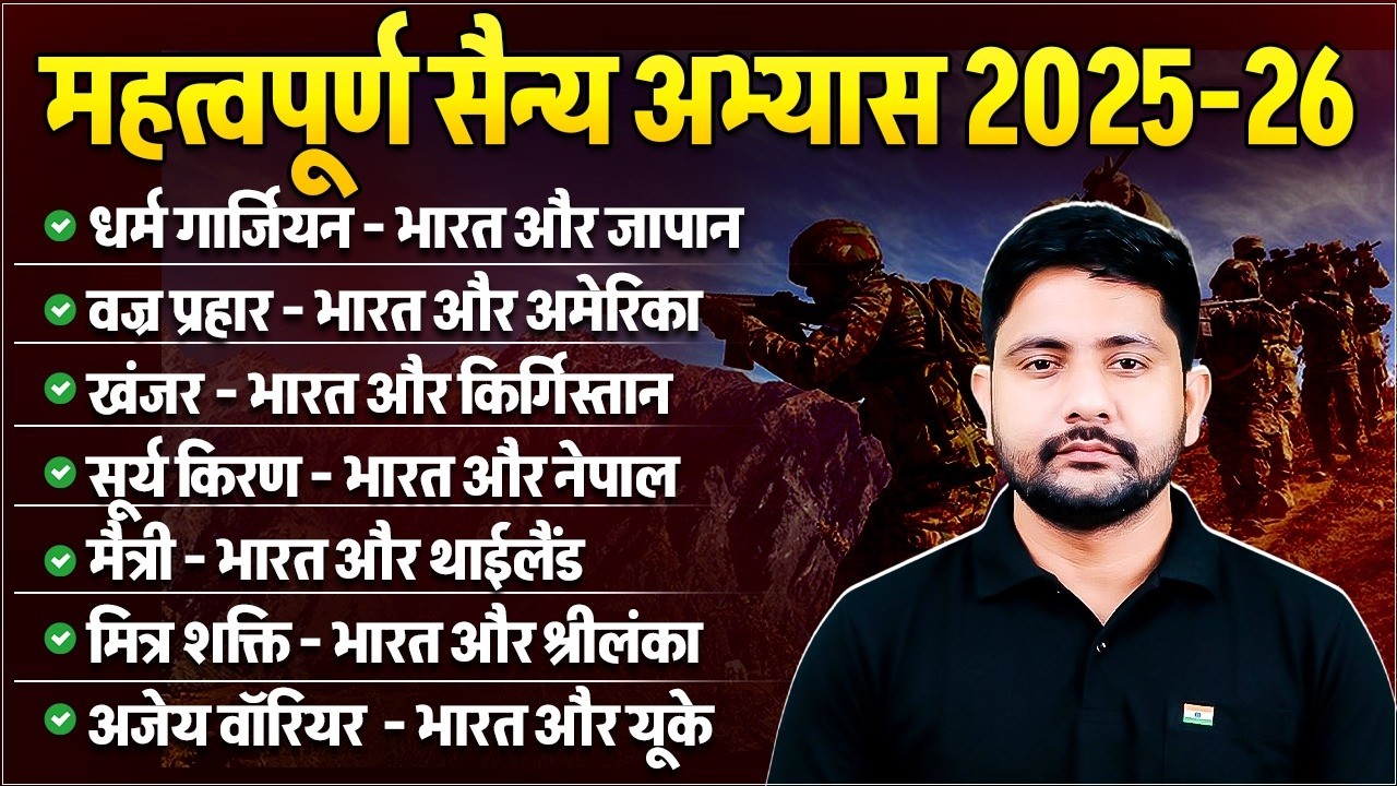 प्रमुख युद्ध अभ्यास 2026 🚨 | Military Exercises Current Affairs | UP Police GK | Ankit Sir