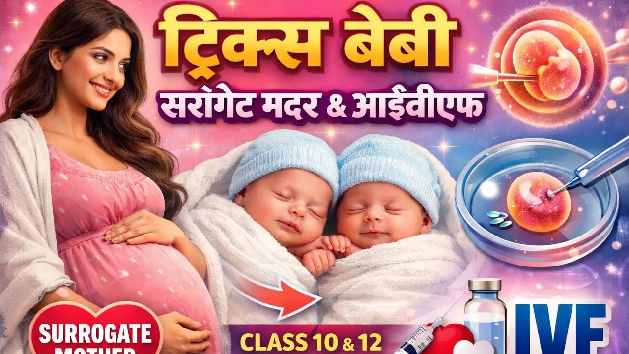 IVF और Surrogate Mother से Twins Baby कैसे? | Class 10-12 Biology | NEET & Board Exam Special