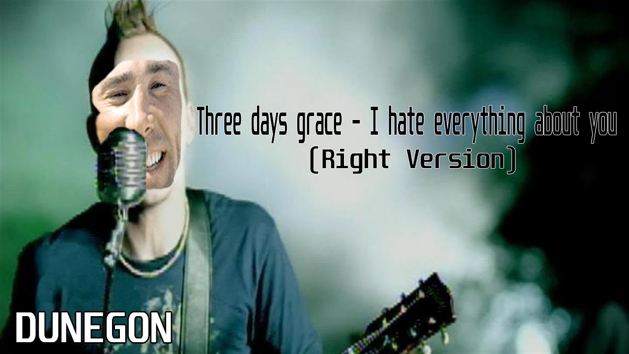Three Days Grace - I Hate Everything About You (♂Right Version♂) Gachi Remix