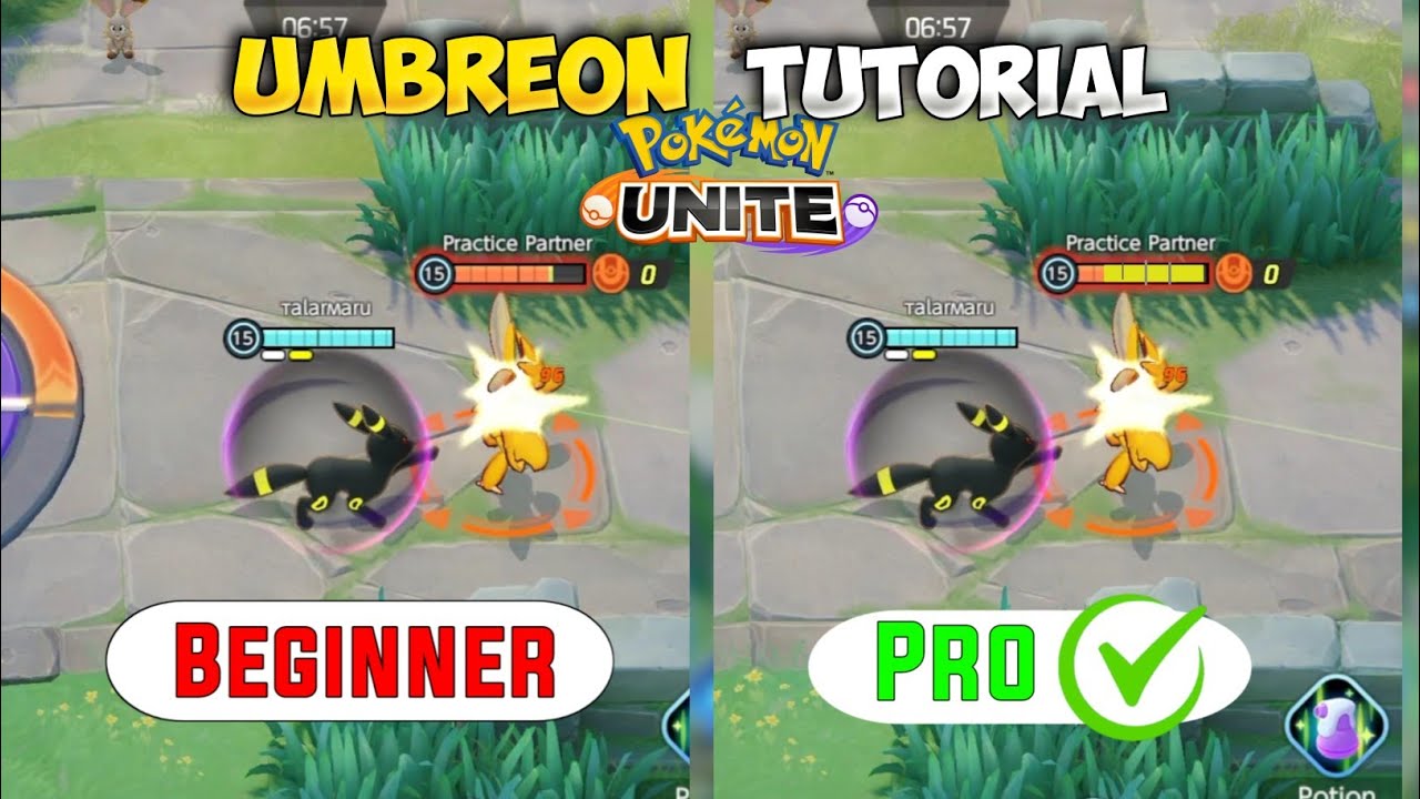 UMBREON tutorial in just 4 minutes | How to play umbreon Pokemon unite